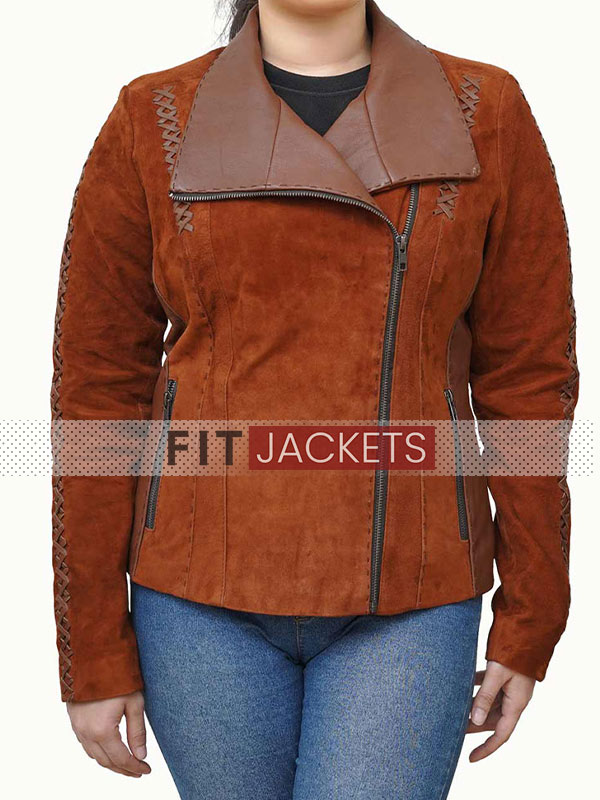 Brown Suede Jacket Womens