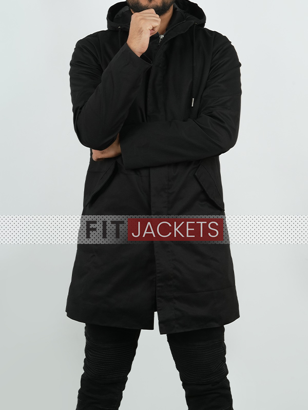 Long Hooded Jacket Men