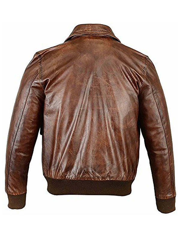 Flight Aviator Mens A2 Bomber Leather Jacket