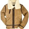 RAF B3 Brown Flying Shearling Leather Jacket