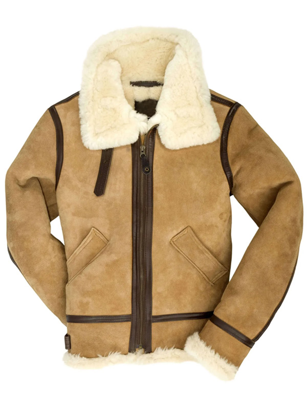 RAF B3 Brown Flying Shearling Leather Jacket