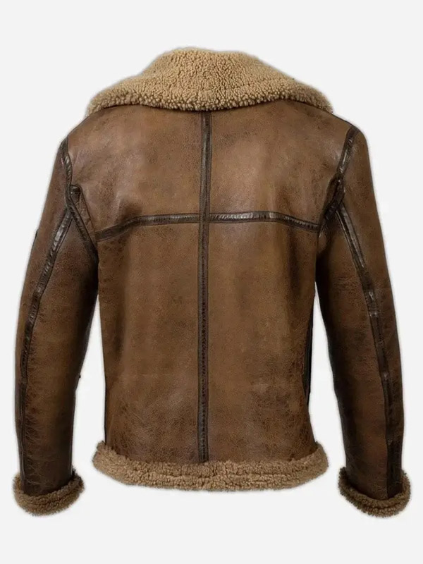 Mens RAF Sheepskin Brown Shearling Jacket