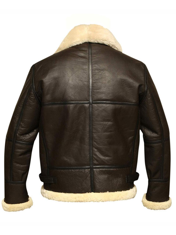B3 Aviator Dark Brown Shearling Flight Jacket