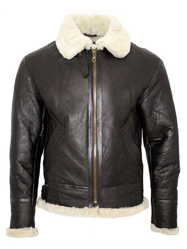 Mens B3 Sheepskin Shearling Leather Jacket