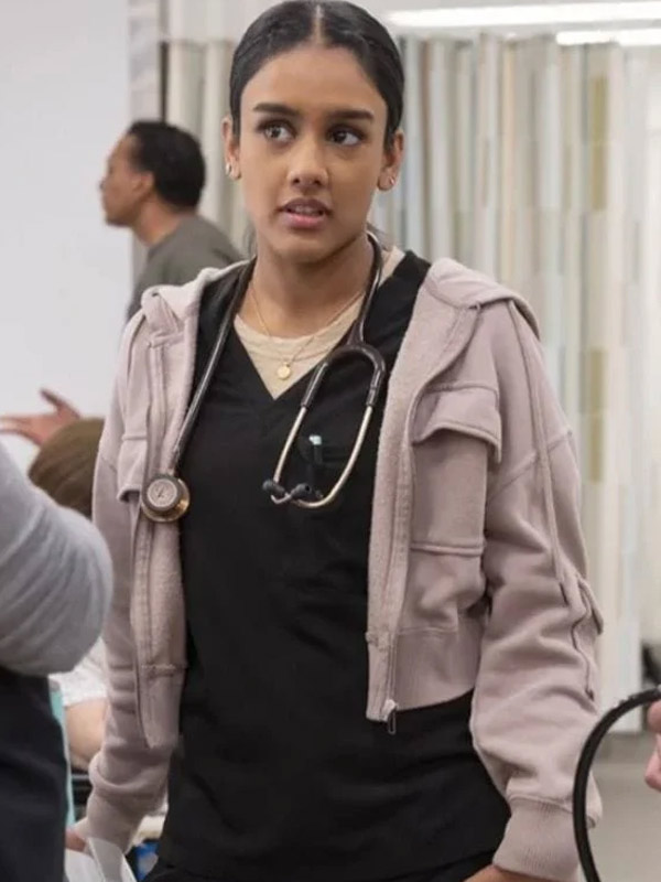 The Pitt 2025 Shabana Azeez Purple Hooded Jacket