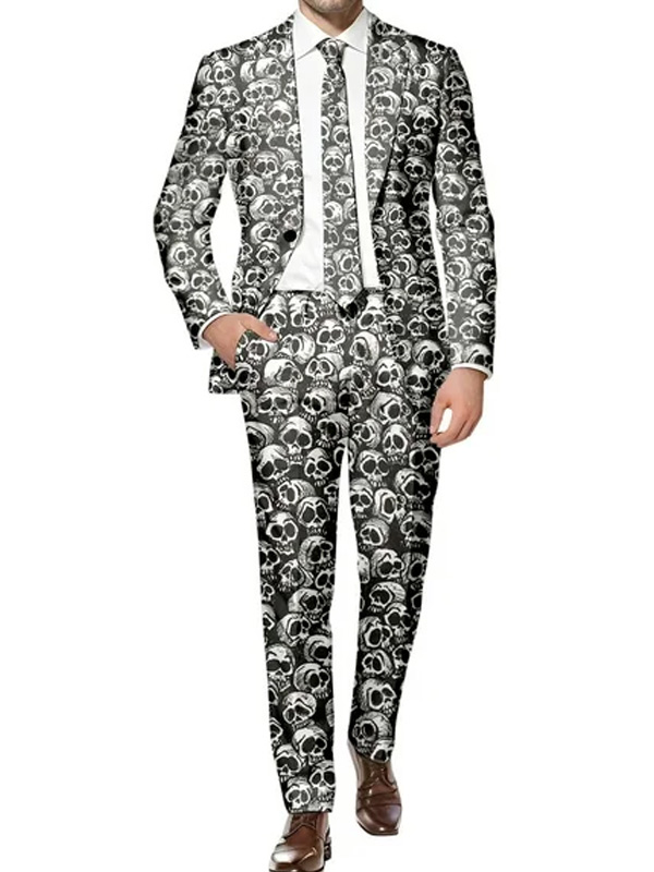 Shop Halloween Skull Printed Suit