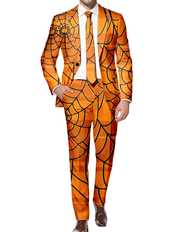 Shop Halloween Spider Web Printed Suit
