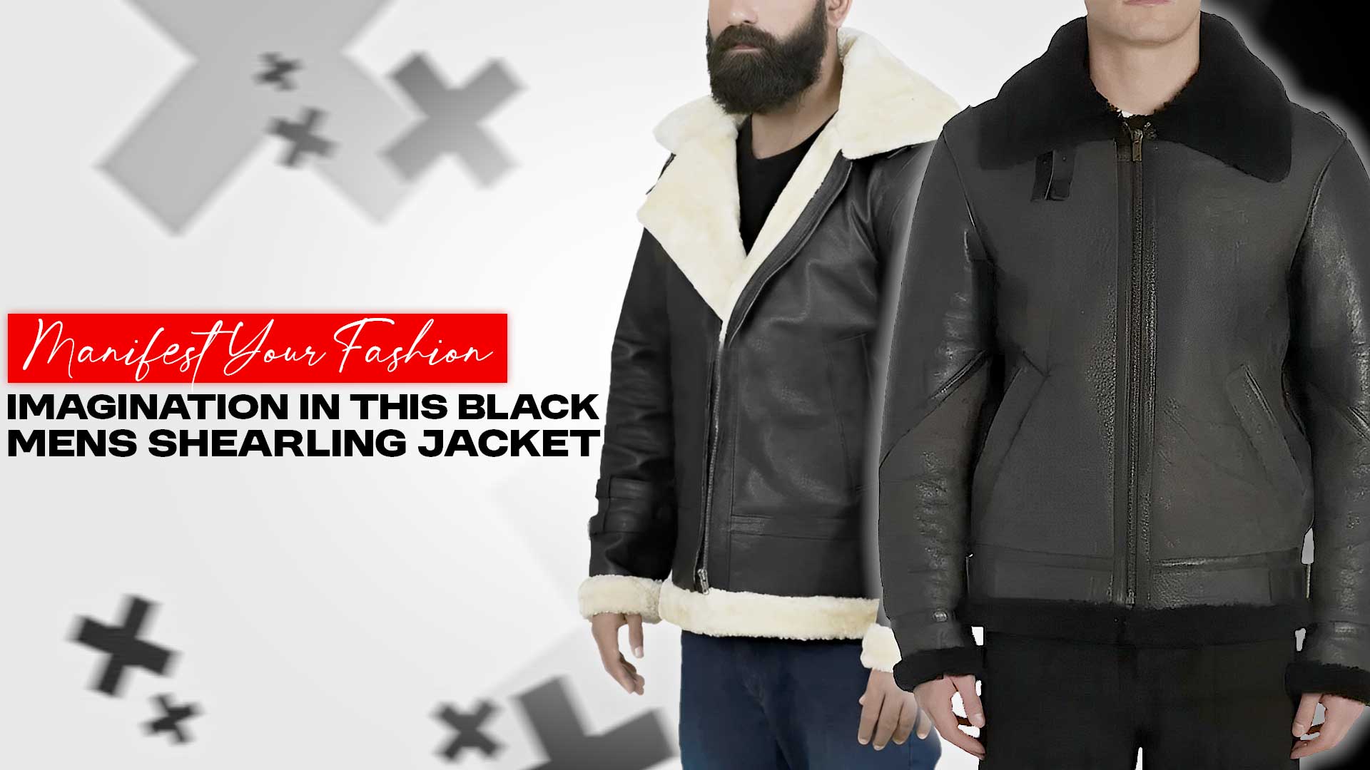 Manifest Your Fashion Imagination In This Black Mens Shearling Jacket