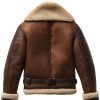 Mens Sheepskin B3 Brown Bomber Shearling Jacket