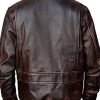 Distressed Brown A2 Leather Flight Jacket For Men