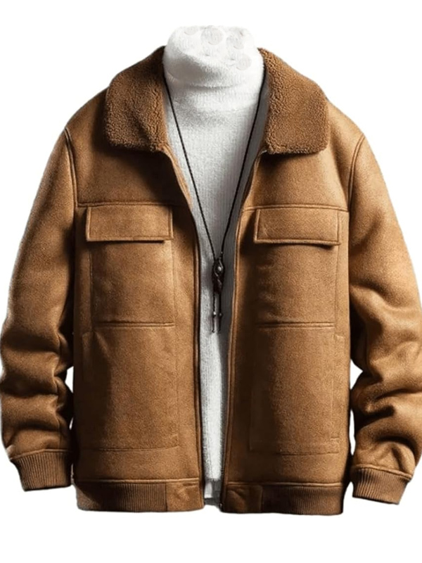 Men Brown Leather G1 Military Flight Jacket