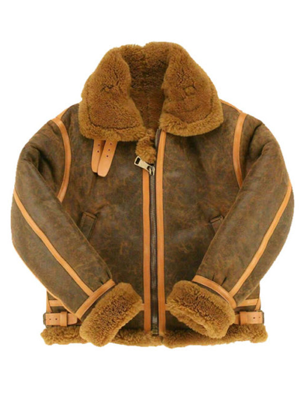 Men B3 Aviator Shearling Leather Jacket