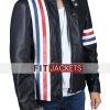 Mens Black Leather Racer Jacket