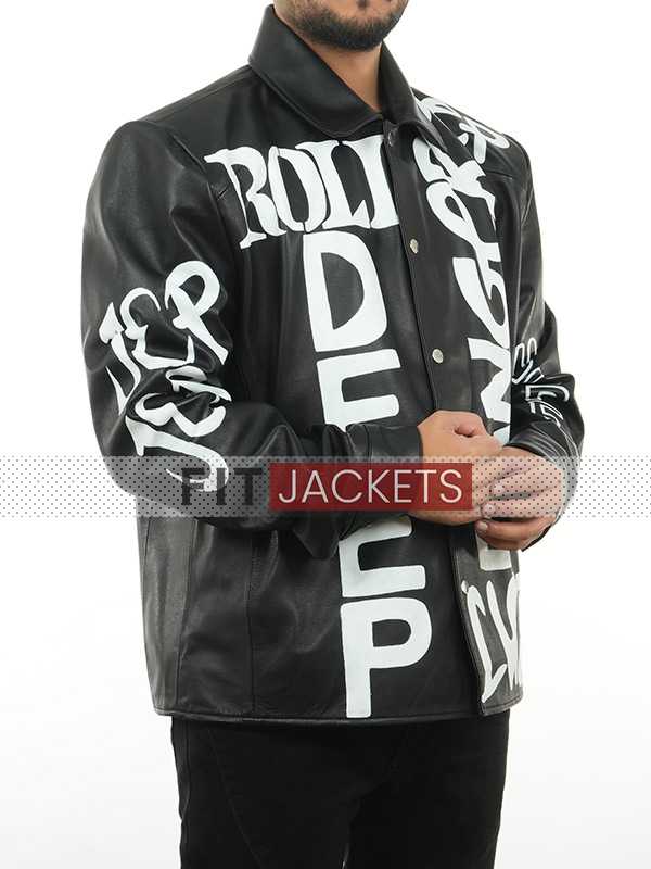 Mens Button Down Leather Jacket