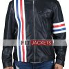 Mens Vintage Cafe Racer Black Leather Jacket