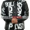 Button Down Black Leather Jacket Mens