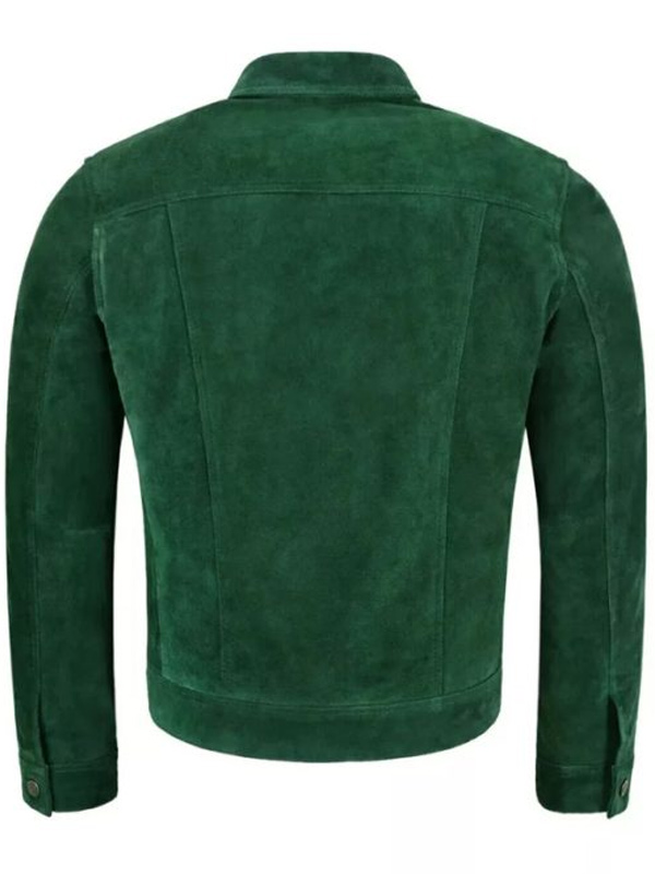 Mens Green Suede Jacket