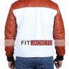 Mens Multicolor Bomber Leather Jacket