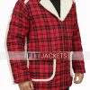 Mens Shearling Red Flannel Jacket