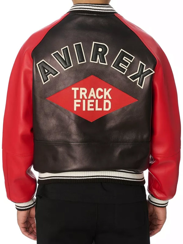 Men's Track Black and Red Varsity Jacket