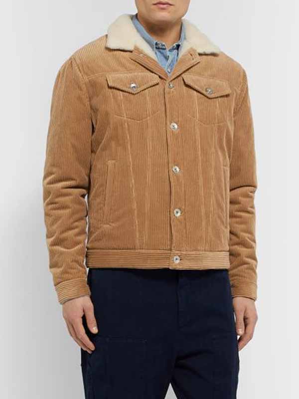 Mens Corduroy Shearling Jacket