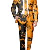 Shop Orange and Black Coffin Printed Suit