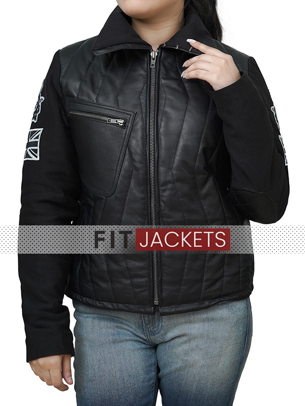Quilted Stylish Black Leather Motorcycle Jacket