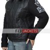 Womens Quilted Style Black Leather Jacket