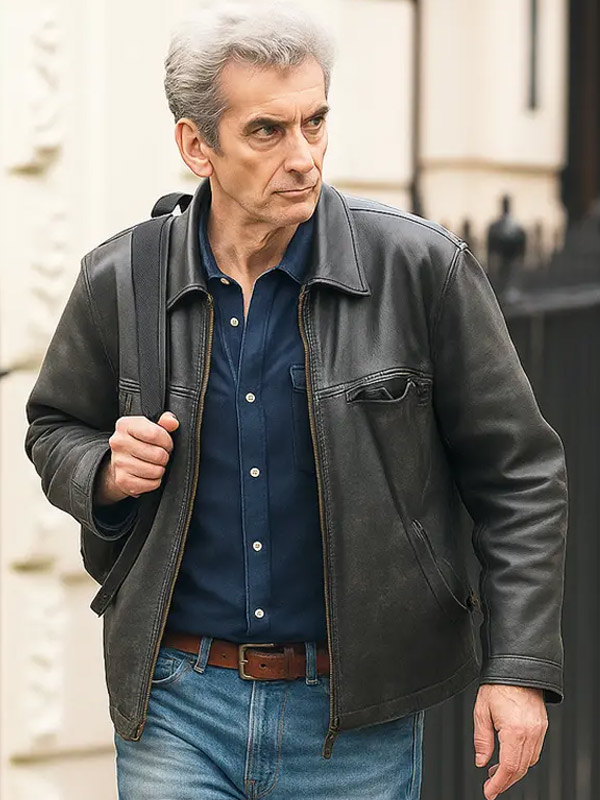 The Hack Nick Davies Black Leather Jacket