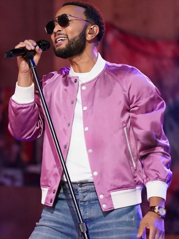 Shop The Voice John Legend Satin Bomber Jacket