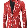 Hearts Printed Red Coat