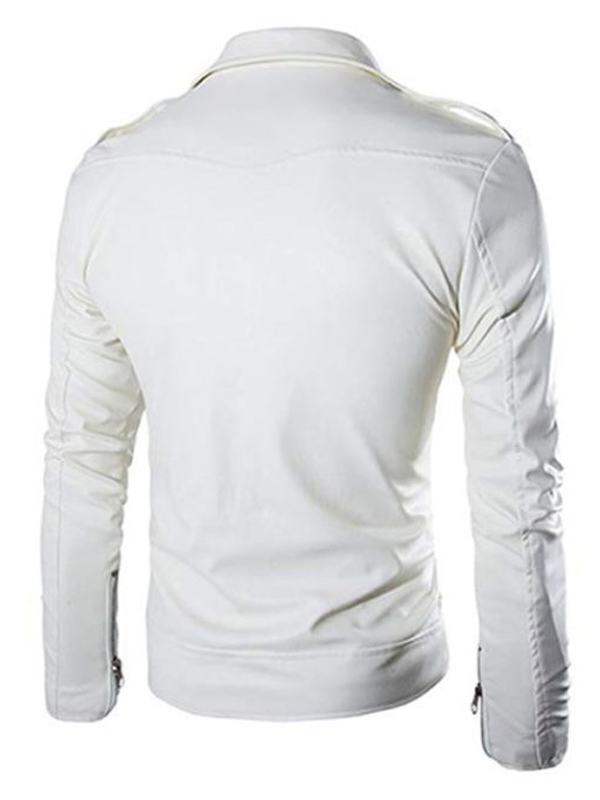 White Biker Jacket Mens