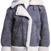 B3 Aviator Flying Gray Shearling Leather Jacket