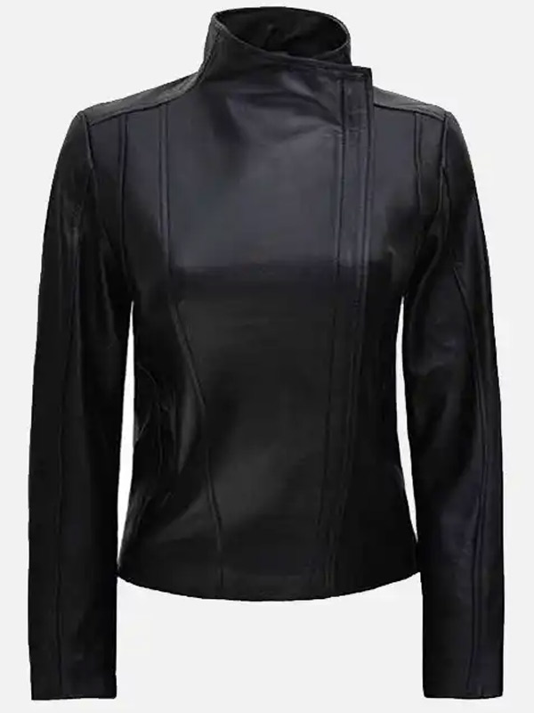 Cafe Racer Black Leather Moto Jacket