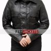 Button Down Leather Jacket