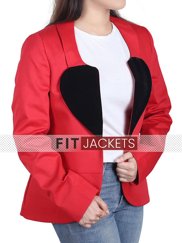 Heart Red Blazer For Women