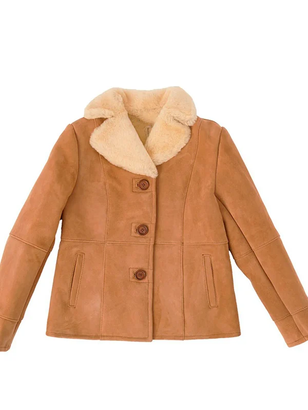 Brown Leather Shearling Jacket