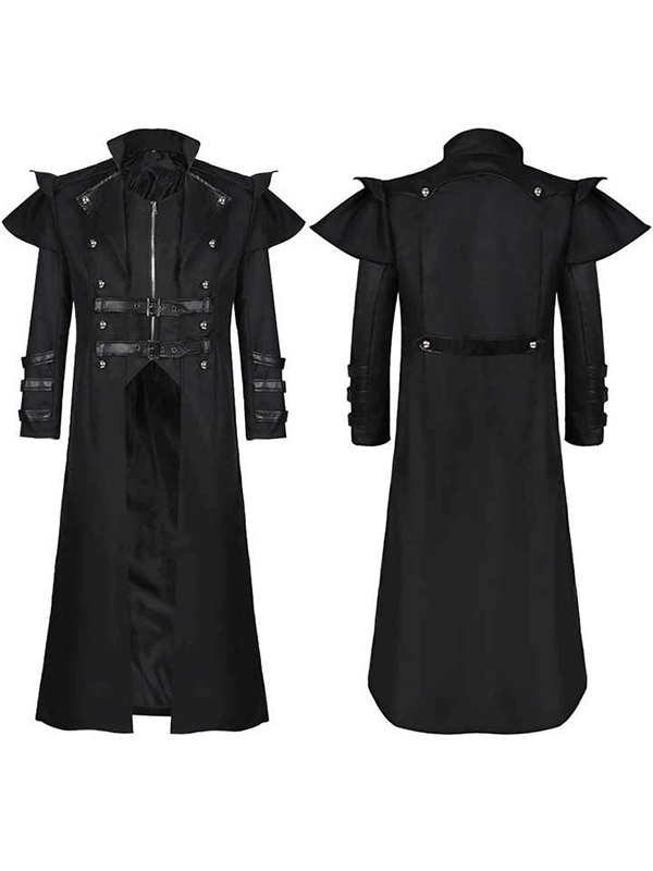 halloween costume black trench coat