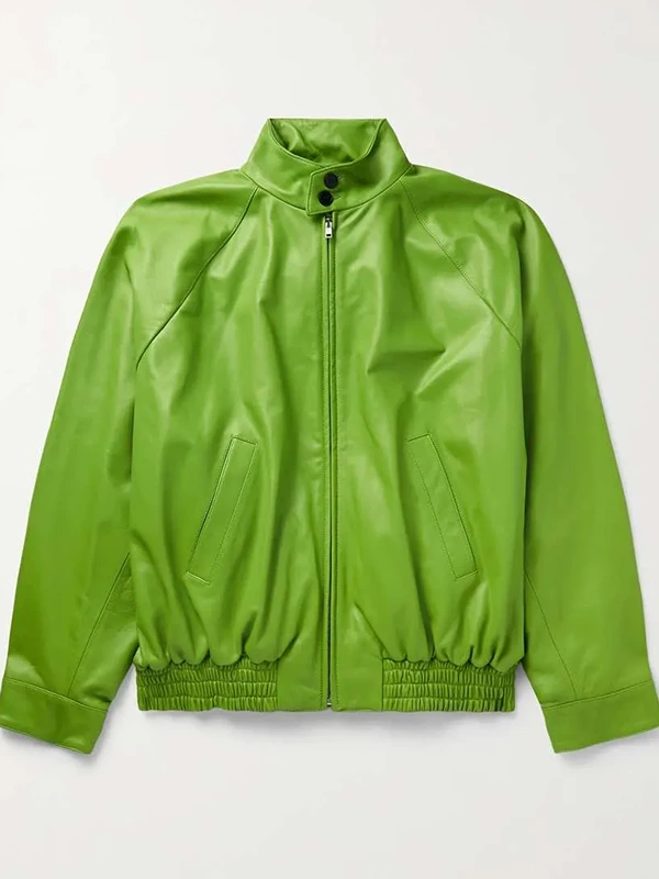 oversized bomber leather jacket